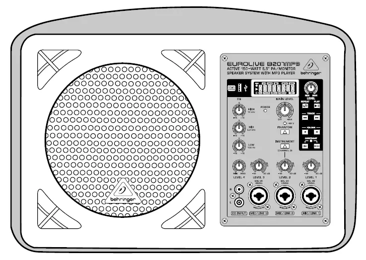 Monitor Speaker System with MP3 Player
