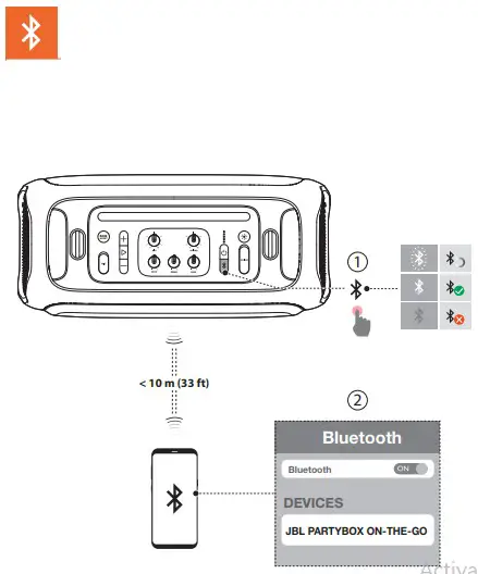 JBL Portable Party Speaker Built Light outdoor use