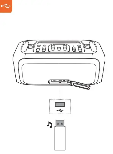 JBL Portable Party Speaker Built Light usb