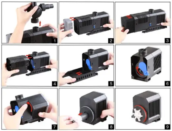 SUNSUN 50328 Pond and Fountain Pump - Cleaning and maintenance