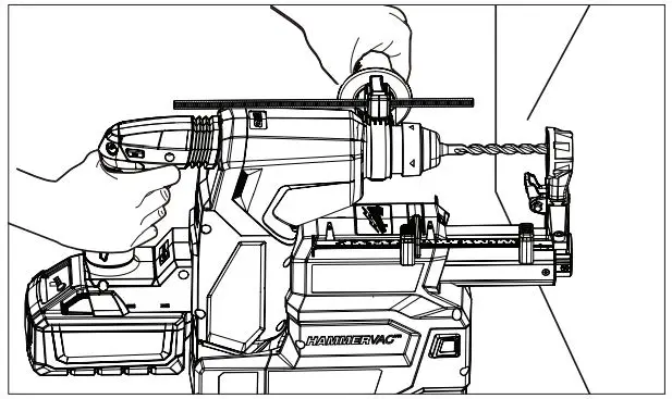 milwaukee M18 FDEX HAMMERVAC 26MM28MM DEDICATED DUST extractor User Manual - Always hold the tool securely using both handles