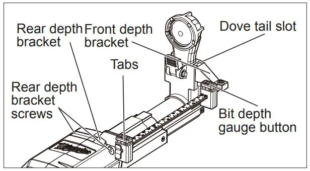 milwaukee M18 FDEX HAMMERVAC 26MM28MM DEDICATED DUST extractor User Manual - Rear depth Front depth