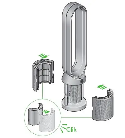 dyson Purifier Cool User Manual - HEPA plus carbon filter