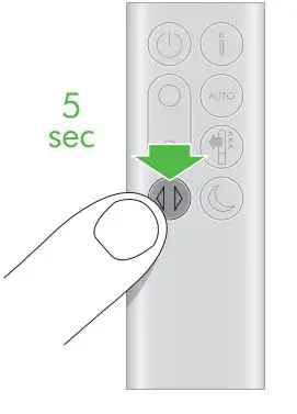 dyson Purifier Cool User Manual - Pressing the Oscillation button