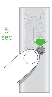 dyson Purifier Cool User Manual - Pressing the night mode and sleep timer button