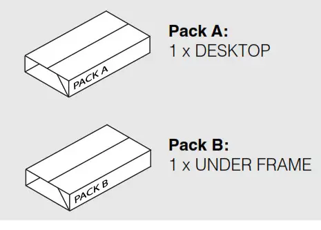 dams Elev82 Mono Single Desk - pack a