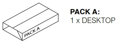 dams Elev82 Mono Single Desk - pack b