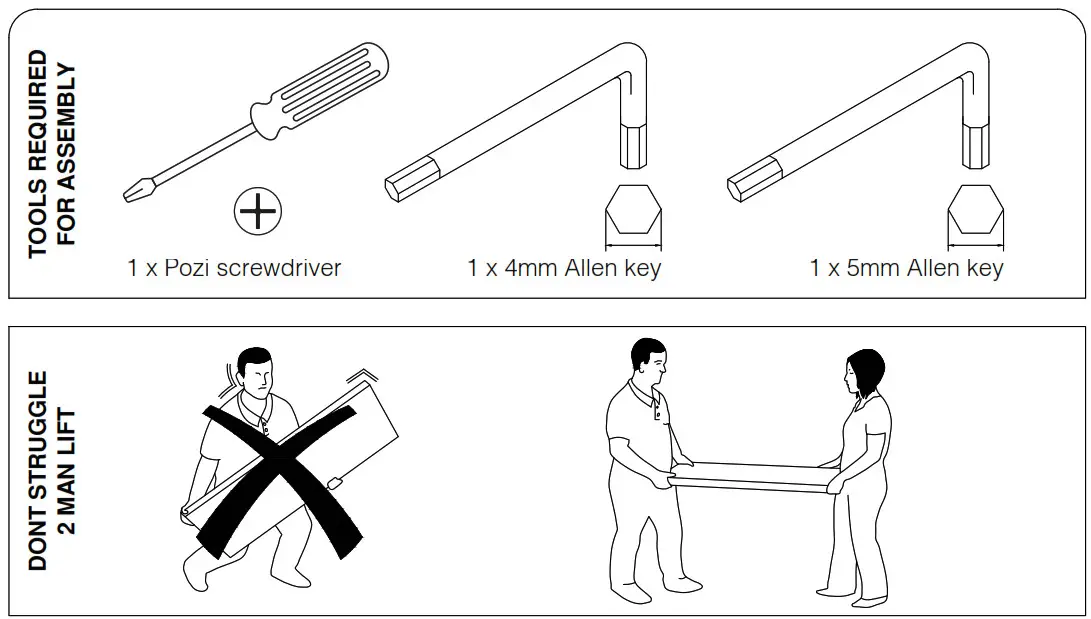 dams Elev82 Mono Single Desk - tools