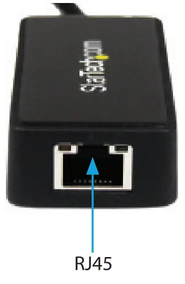 StarTech com USB31000SPTW USB 3.0 to Gigabit Ethernet Adapter with USB Port - Front View