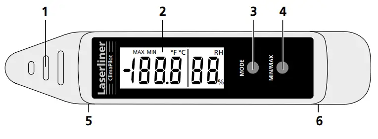 Laserliner 082034 ClimaPilot Digital Hygrometer Device fig 1
