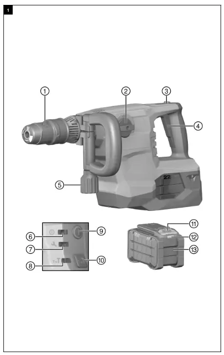 HILTI TE50022 CORDLESS CHIPPING HAMMER