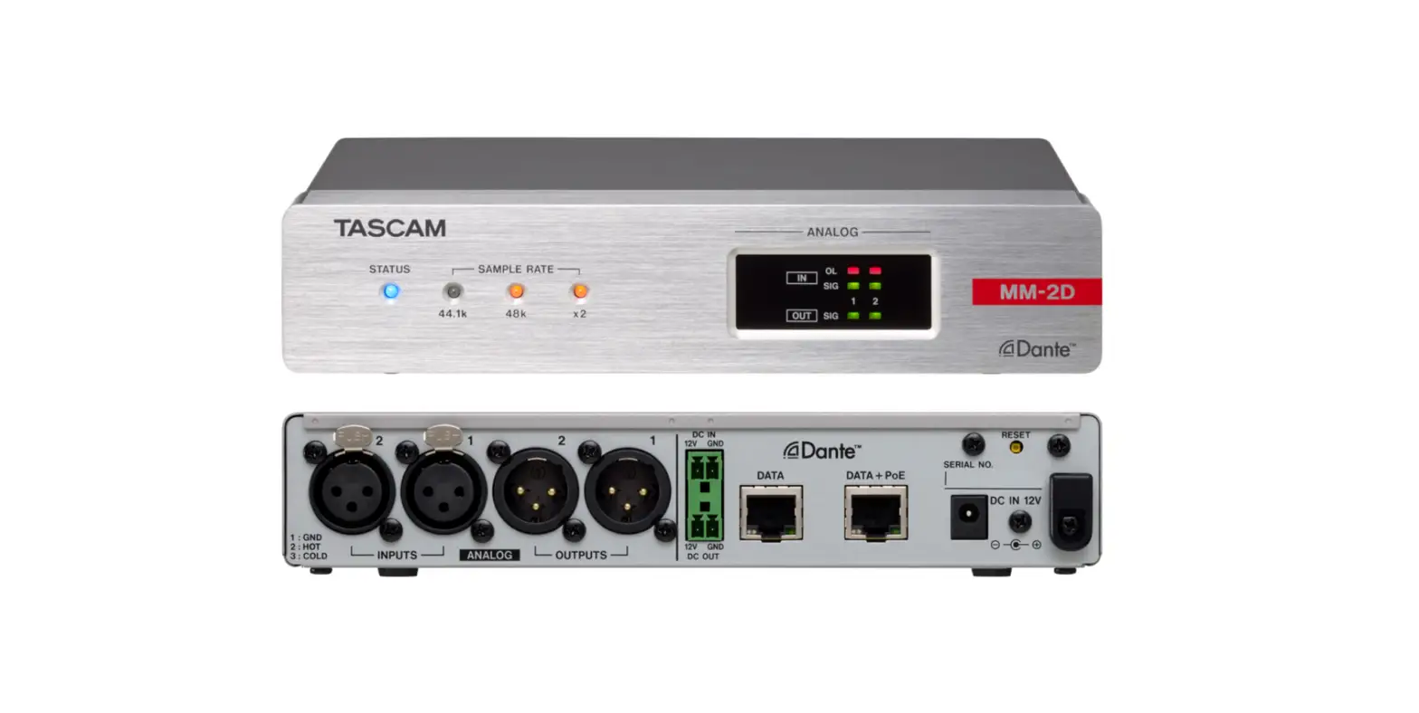 Tascam Mm-2d-x Four-channel Dante Analog Converter Owner's Manual Tascam Mm-2d-x Four-channel Dante Analog Converter Owner's Manual