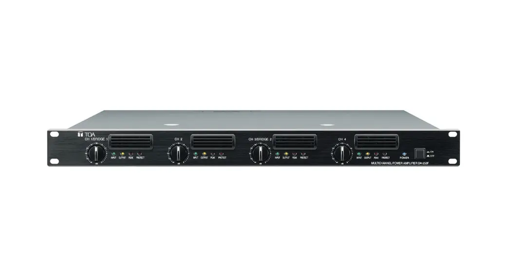 Toa Da-250f Ce-au Multichannel Power Amplifiers Instruction Manual