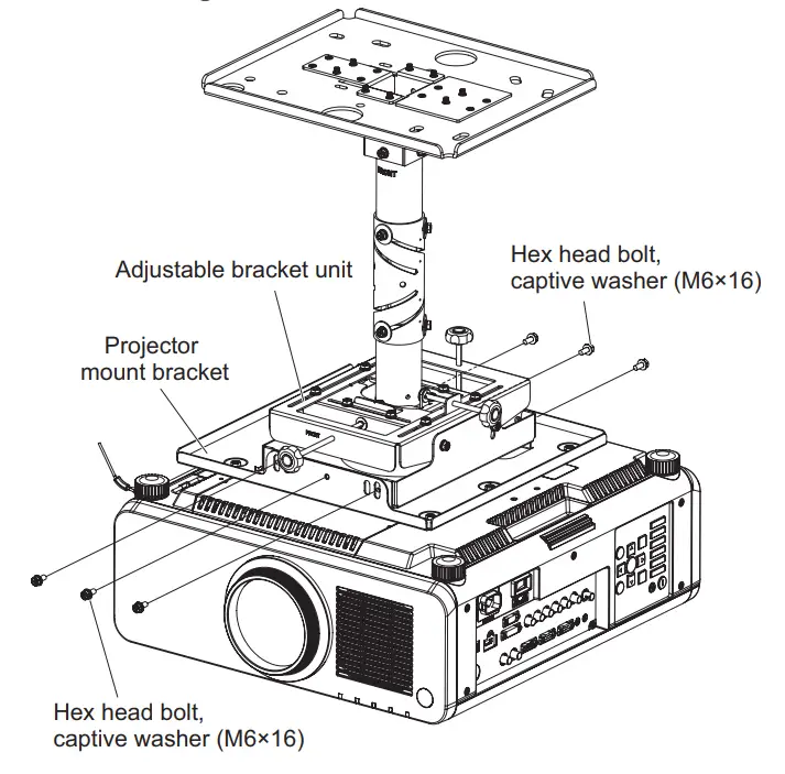 Panasonic ET PKD130H Ceiling Mount Bracket - Adjustable 1