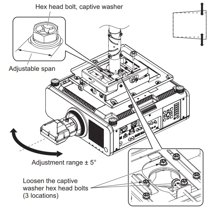 Panasonic ET PKD130H Ceiling Mount Bracket - Adjustable span