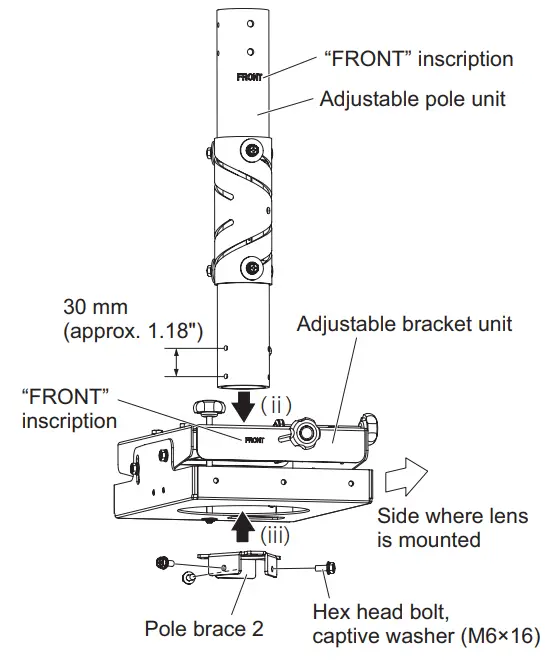 Panasonic ET PKD130H Ceiling Mount Bracket - Installation