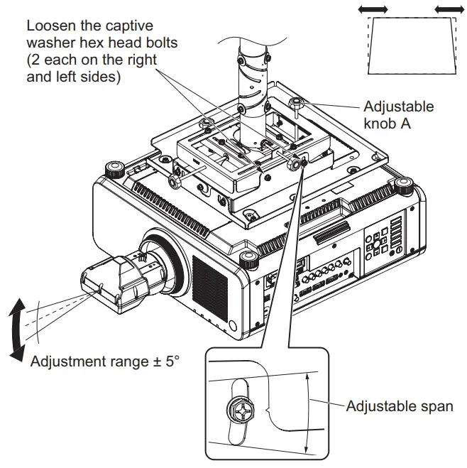 Panasonic ET PKD130H Ceiling Mount Bracket - (vertical tilt