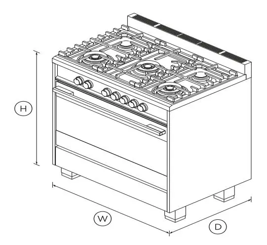 FISHER PAYKEL OR90SDG4X1 90cm 5 Burners Freestanding Range Cooker FIG 1