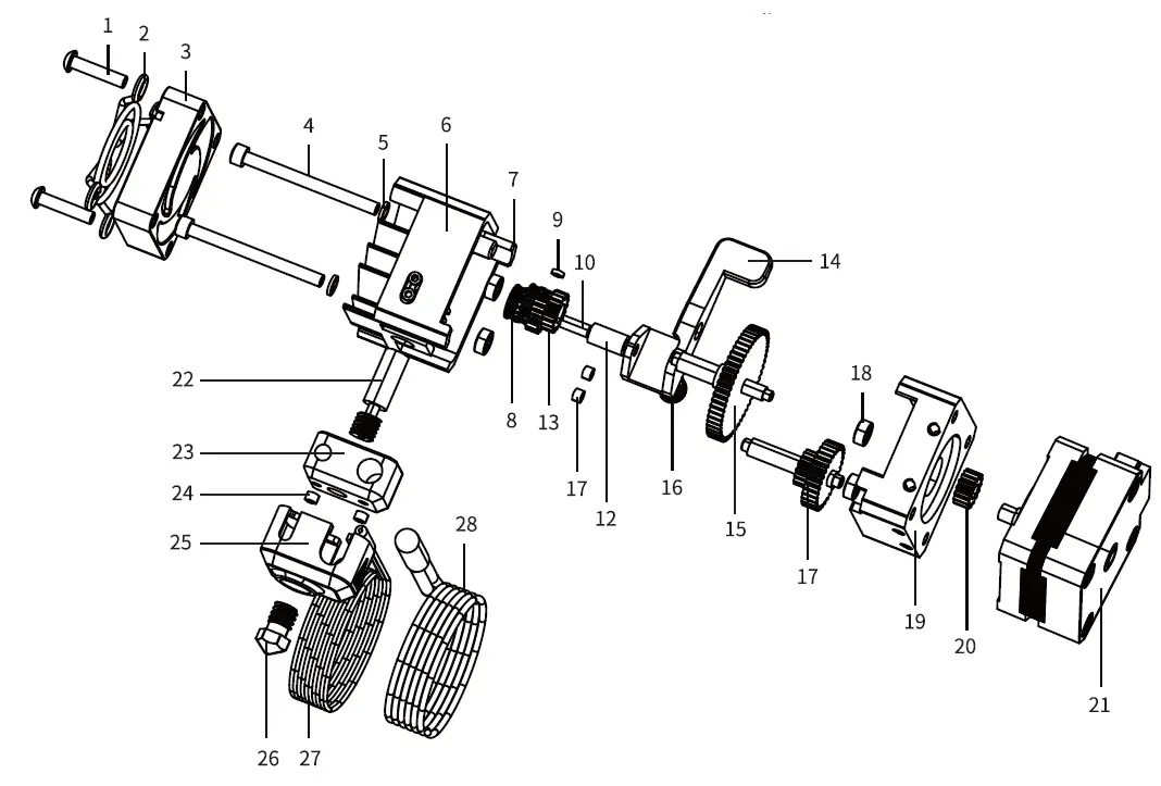 BIQU H2 Direct Extruder Kit fig (3)