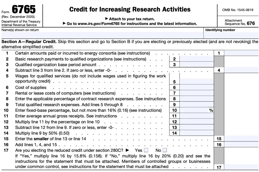 Internal Revenue Service Form 6765 Instructions Internal Revenue Service Form 6765 Instructions