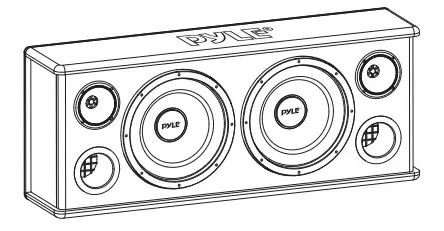 PYLE PL26BSL Dual Subwoofer Box System - Figure 1