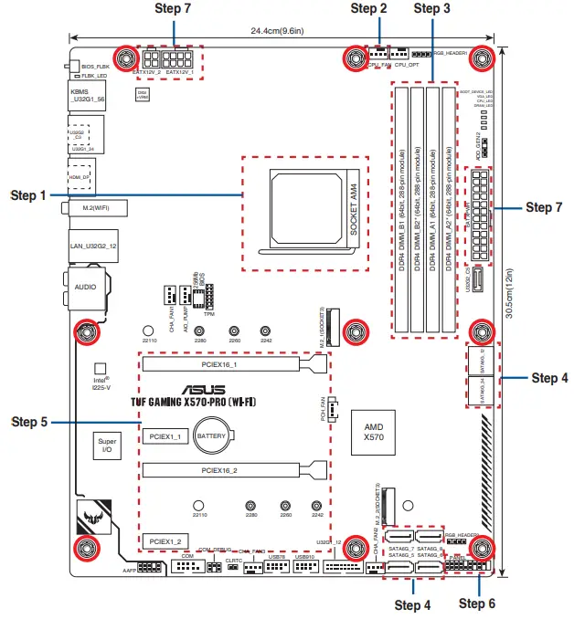 ASUS TUF Gaming X570-PRO WiFi Motherboard - fig