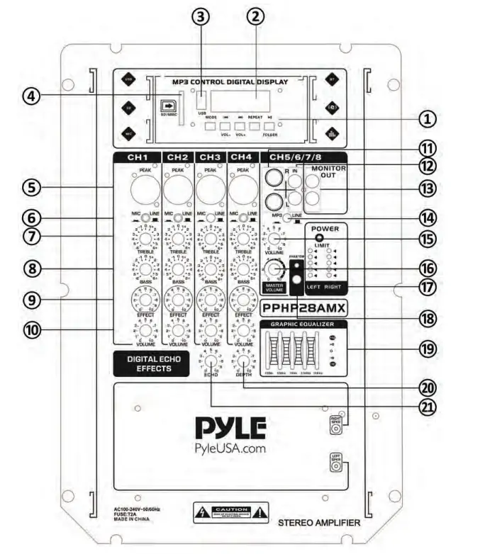 Pyle-=PPHP28AMX-Wireless-Bluetooth-PA-Speaker-Fig-2