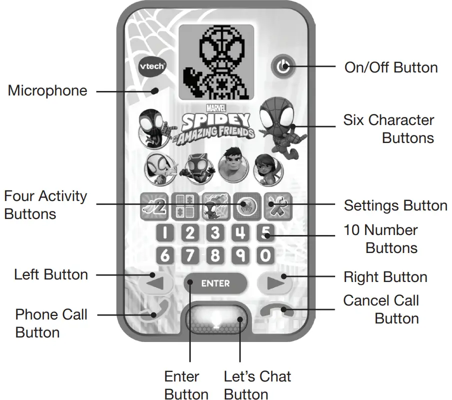 vtech 224696 Spidey Learning Phone fig 12