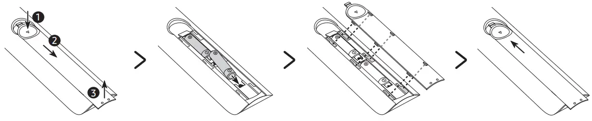SAMSUNG UHD TV Series -- Installing batteries