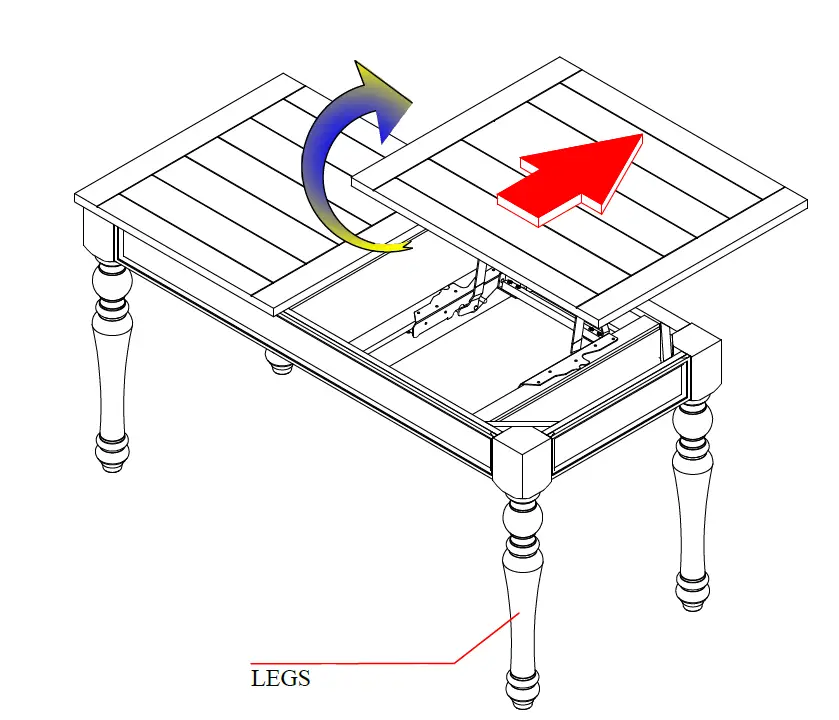 THE HOME DEPOT JA150D Joanna 60 Inch W Rectangle Ivory and Mocha Wood One Drawer Writing Desk with Lift Top fig (10)
