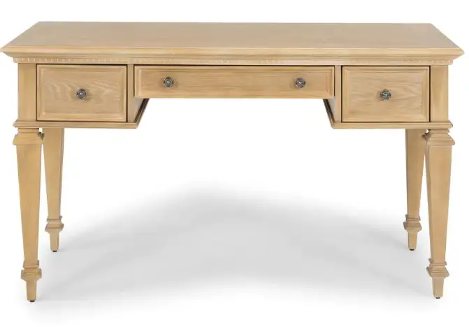 THE HOME DEPOT JA150D Joanna 60 Inch W Rectangle Ivory and Mocha Wood One Drawer Writing Desk with Lift Top product-img