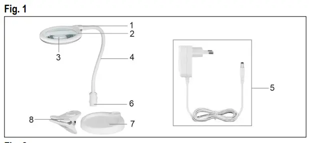 Elektronik-151702-LED-magnifying-lamp-table-clamp-6W-6500 K-01