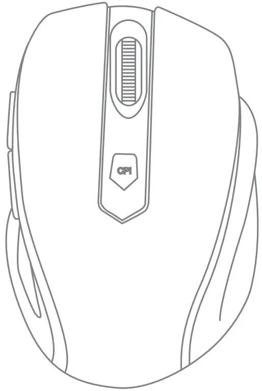 LODVIE Wireless Mouse for Laptop 2400 DPI Wireless Computer Mouse with 6 Buttons