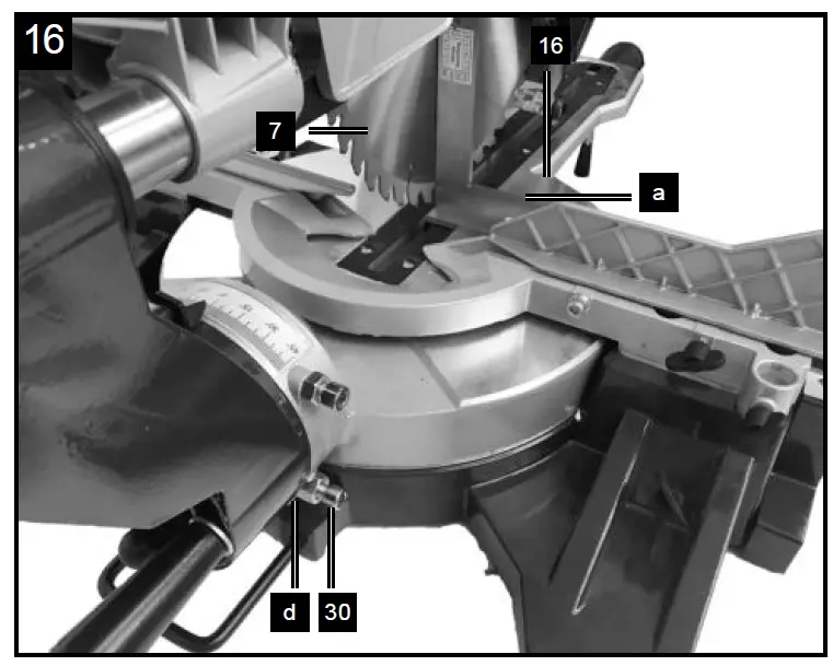 scheppach HM140L Sliding Cross Cut Mitre Saw FIG 18