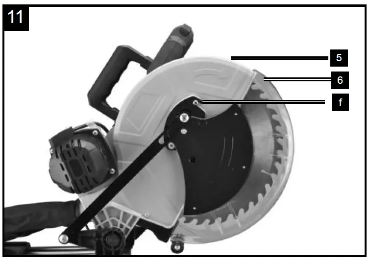 scheppach HM140L Sliding Cross Cut Mitre Saw FIG 21