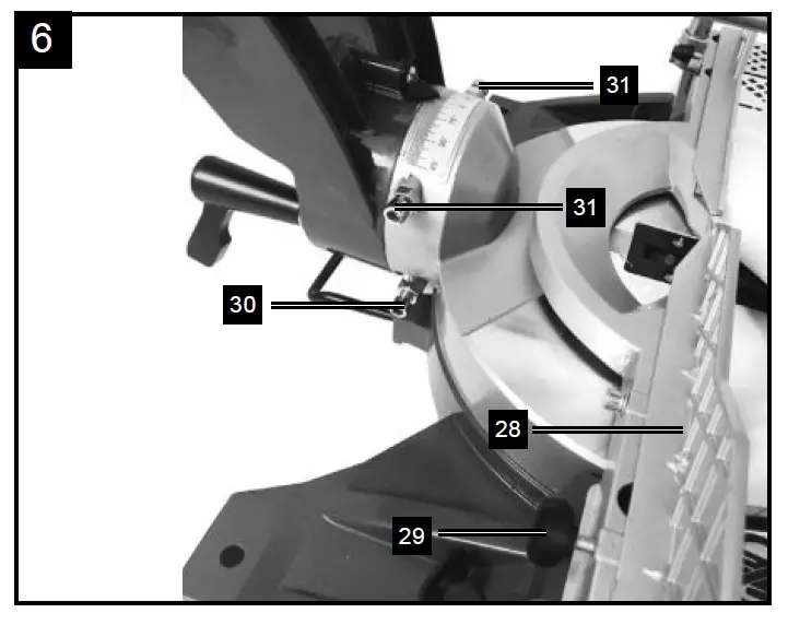 scheppach HM140L Sliding Cross Cut Mitre Saw FIG 9