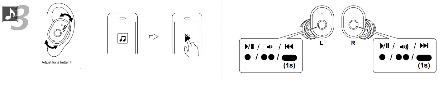 JVC Truly Wireless Earbuds Headphones-3