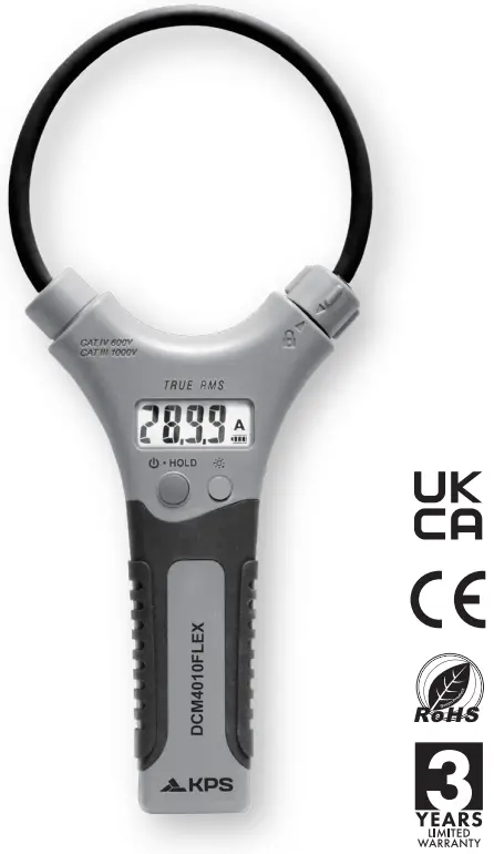 KPS DCM4010FLEX Flexible Current Probe Meter -