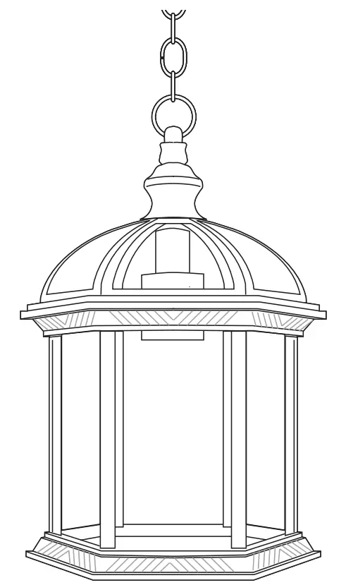 HAMPTON BAY 4183 RT Wickford 1-Light Outdoor Pendant