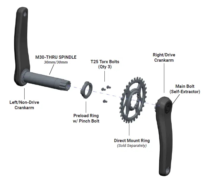 PRAXIS M30-THRU MTB Crank 1
