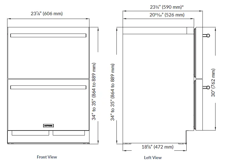 Yale-Appliance-YRD24-PR -24-Refrigerator-FIG-3