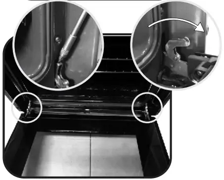 REMOVAL AND CLEANING OF THE GLASS DOOR