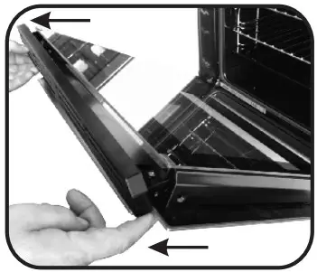 REMOVAL AND CLEANING OF THE GLASS DOOR