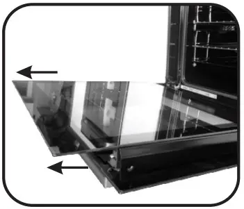 REMOVAL AND CLEANING OF THE GLASS DOOR