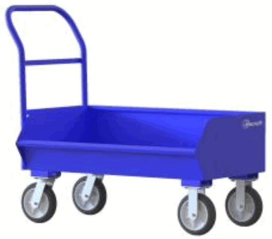 Jescraft CCL 6827 10 Low Profile Chip Cart with Side Scoop -