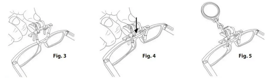 CARSON Eyeglass Magnifiers OL-57 Instructions - Figure 3,4,5