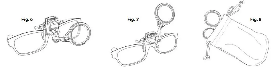 CARSON Eyeglass Magnifiers OL-57 Instructions - Figure 6,7,8