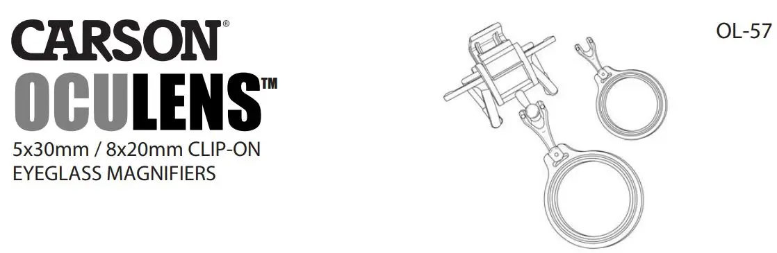 CARSON Eyeglass Magnifiers OL-57 Instructions