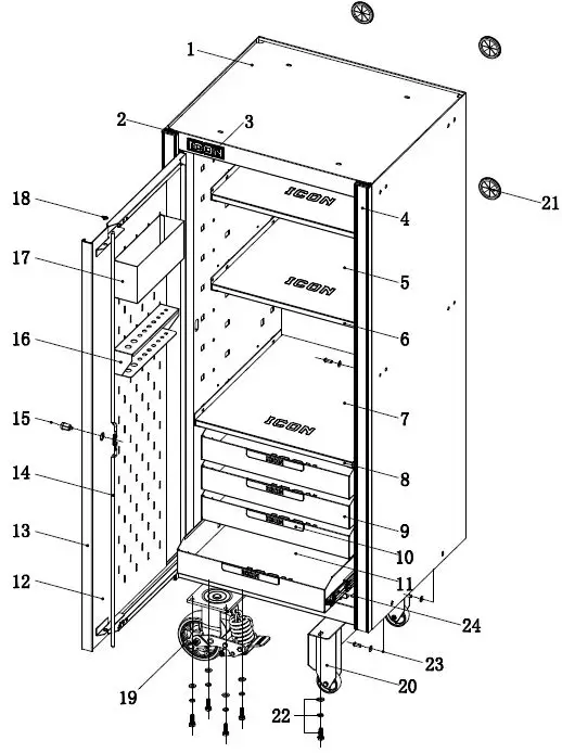 iCON 56322 28 Inch End Locker Harbor Freight Coupons-4