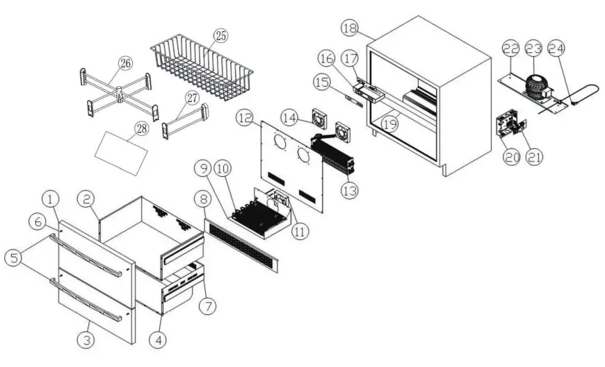 THOR TRF24U 24 Inch Indoor Outdoor Refrigerator Drawer - fig10